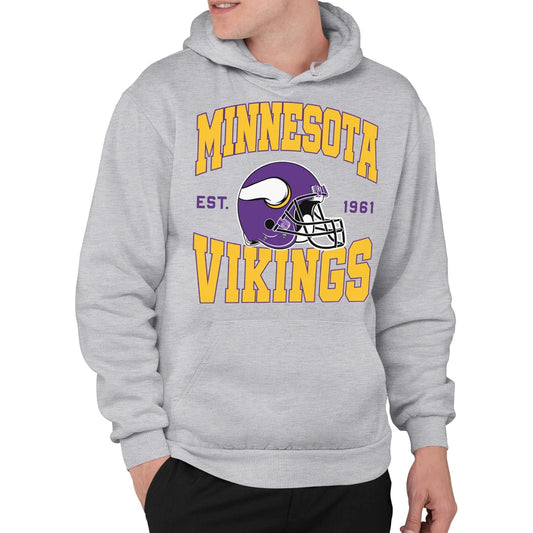 Junk Food Minnesota Vikings Team Helmet - Sudadera con Capucha para Adultos Sudadera con Capucha Unisex Adulto