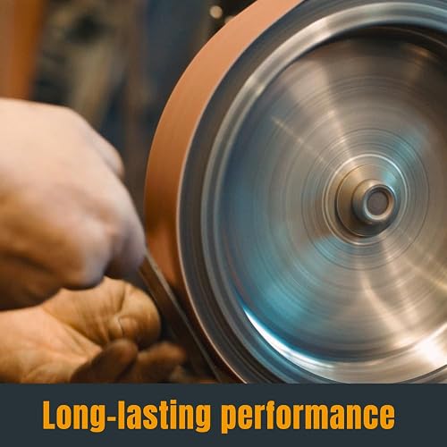 POWERTEC 110830 - Correas de lijado de óxido de aluminio de grano 120 para lijadora de banda portátil, lijado de madera y pintura, pulido de metal, 10 unidades