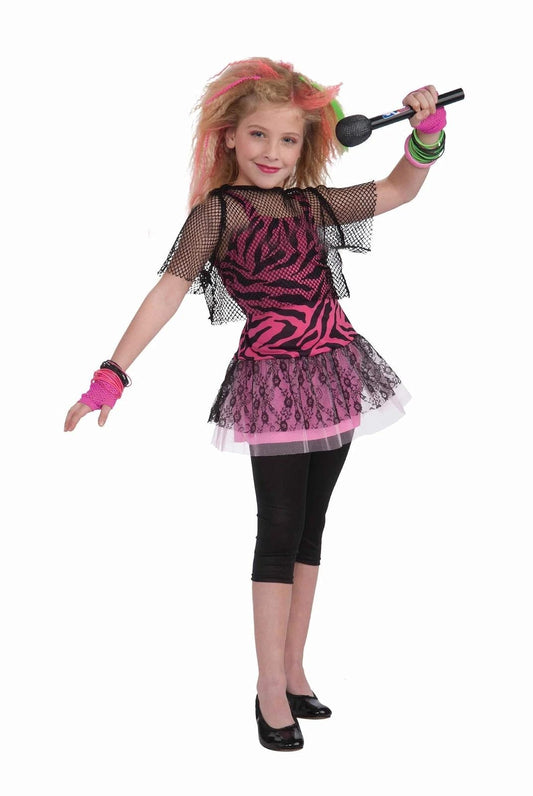 Forum Novelties 80's Rock Star Child Girl'S Costume, Medium