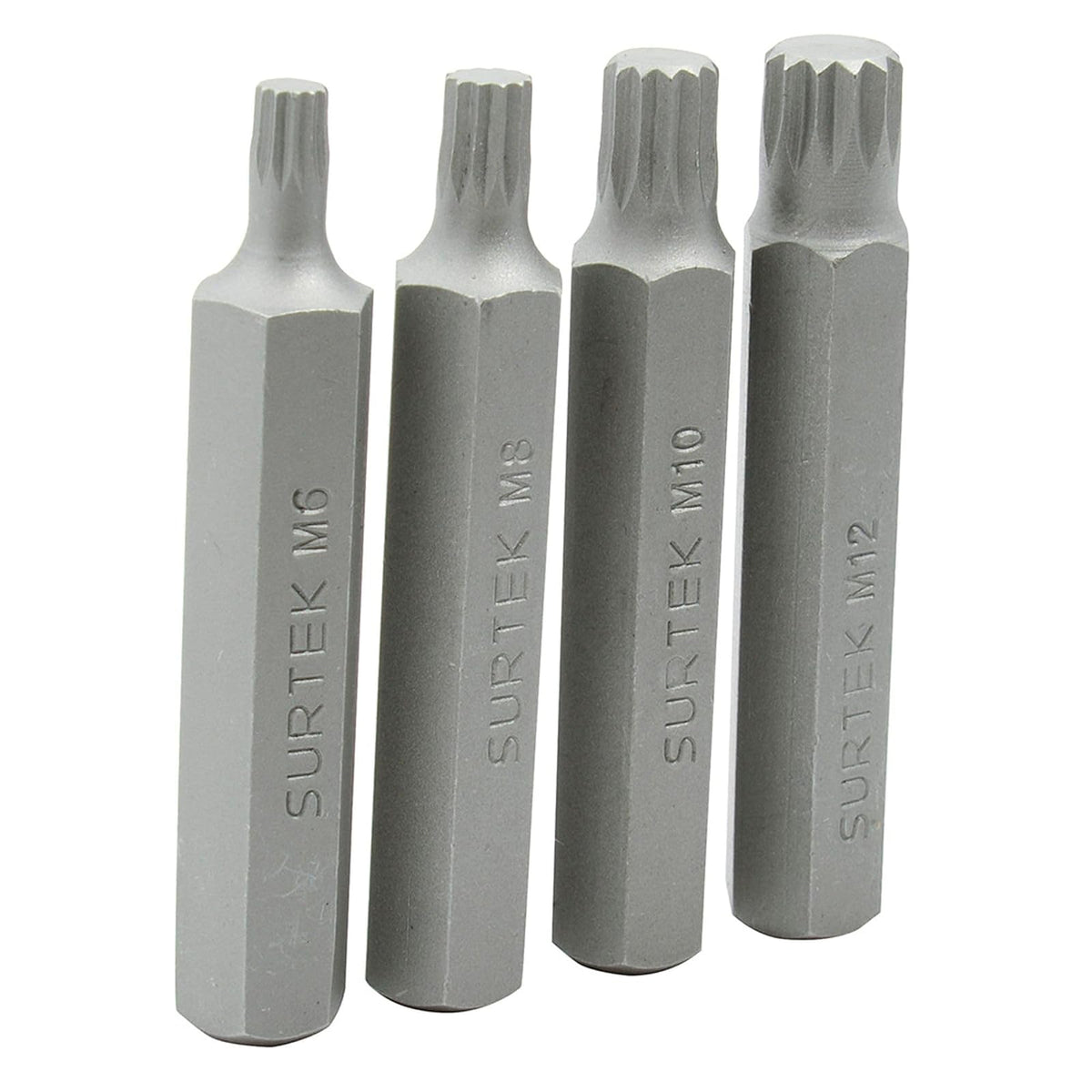 Surtek PFB4, Juego de puntas bristol hexágono de 1/2", 4 piezas