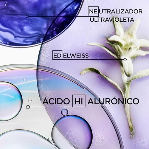 KÉRASTASE Bain Ultra-Violet | Shampoo morado para neutralizar los tonos amarillos no deseados en el cabello rubio | Con Pigmentos ultravioletas, Ácido Hialurónico y Flor de Edelweiss| 250ml