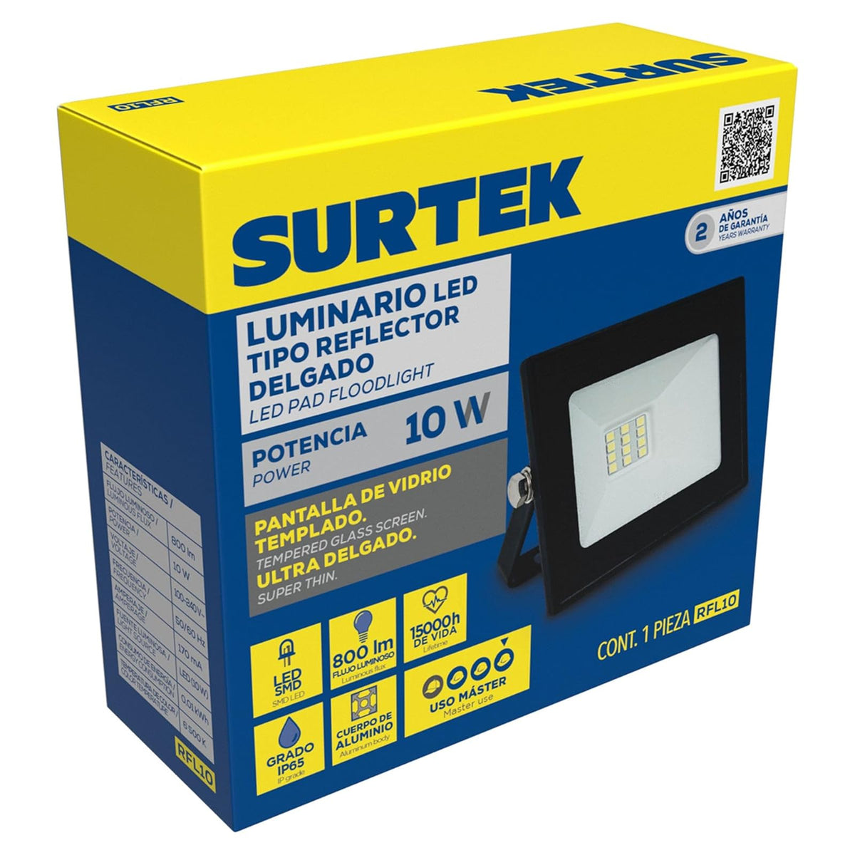 Surtek RFL10 Reflector Delgado Alta Potencia, 10W
