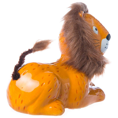 Running JS19362A Alcancia de Ceramica - Leon Melena Peluche, Café