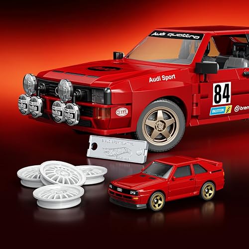 Mattel Brick Shop Hot Wheels, Juguete De Construcción, Elite Audi Sport Armable, para Coleccionistas y 10+ Años