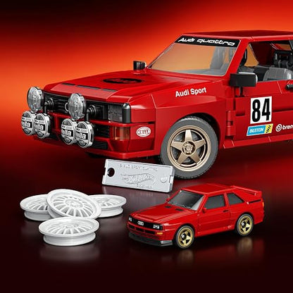 Mattel Brick Shop Hot Wheels, Juguete De Construcción, Elite Audi Sport Armable, para Coleccionistas y 10+ Años
