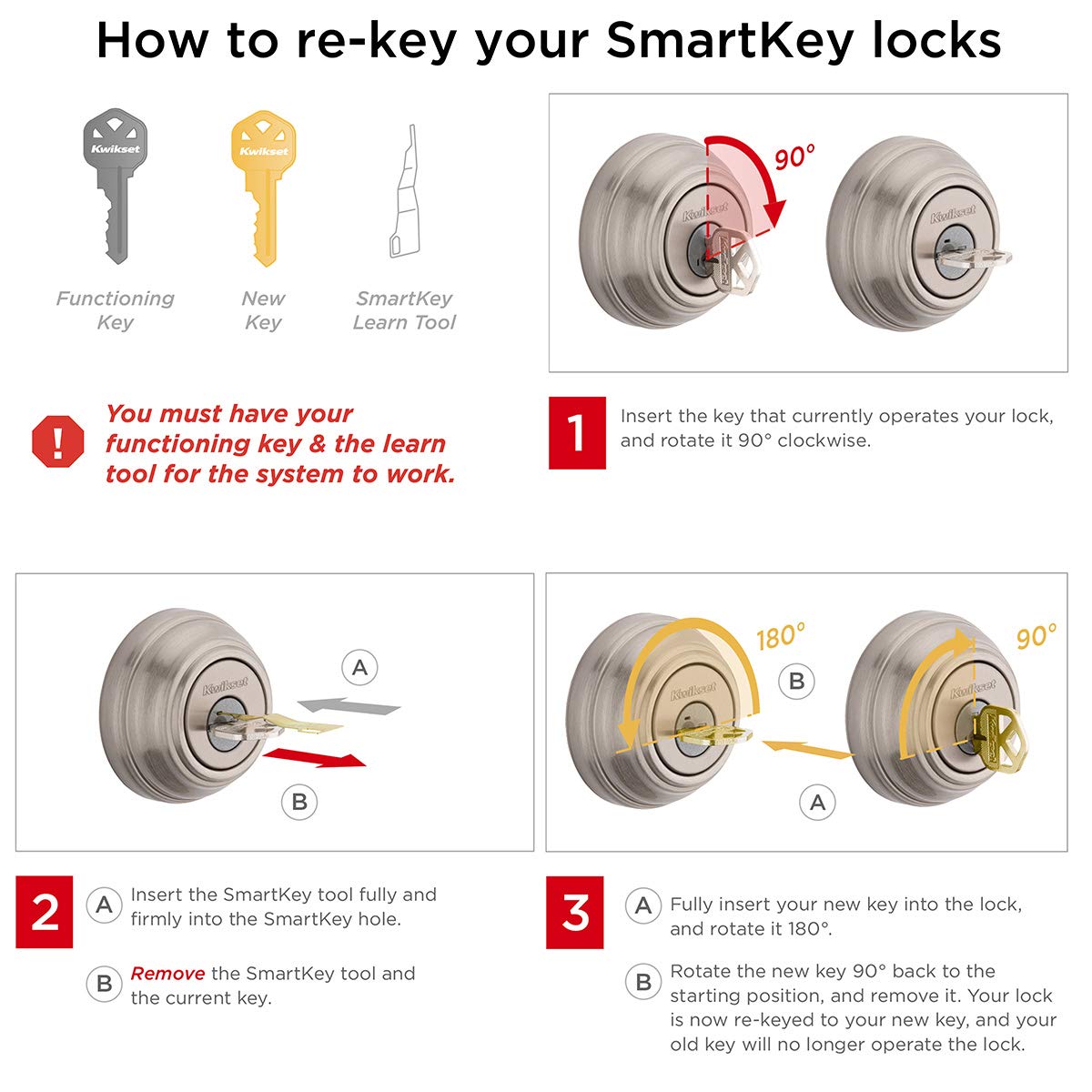 Kwikset 690T 15 SMT Tylo - Perilla de entrada con llave y cerrojo de seguridad de un solo cilindro con SmartKey, níquel satinado