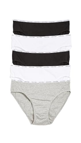 Calvin Klein Bikini elástico de algodón para mujer, paquete de 5