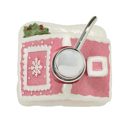 Avanti Linens - Bomba de loción/dispensador de jabón, Resina Duradera Pintada a Mano, Accesorios de encimera, decoración Festiva para el hogar (Casa Brillante)