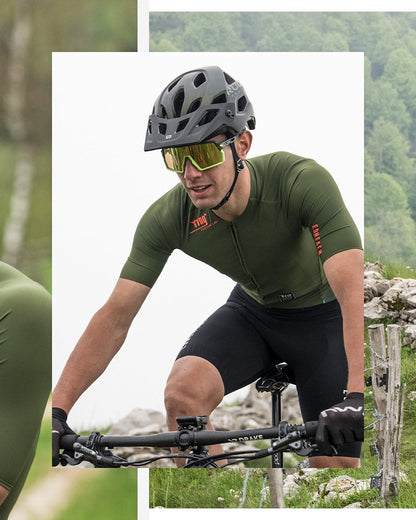 Rudy Project Protera+ MTB Casco para Adultos, Negro/Verde Matte, S-M 55-58 Cm