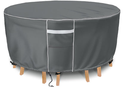 Fundas redondas para muebles de patio, 62 pulgadas de profundidad x 73,6 cm de alto