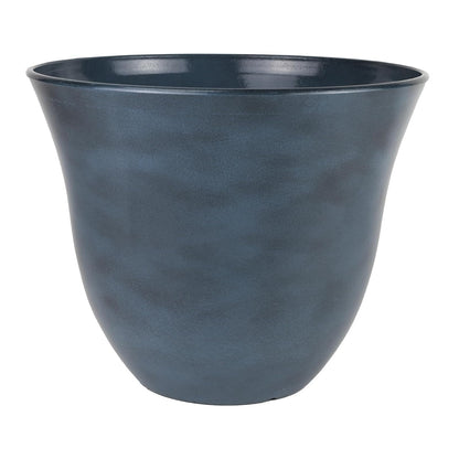 Maceta de Resina para Interior y Exterior, Resistente a Rayos UV - Blue Jean - 15 pulgadas