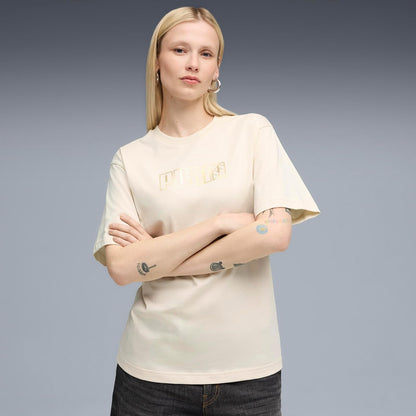 PUMA Maximal Metallic Relaxed tee Playera Mujer