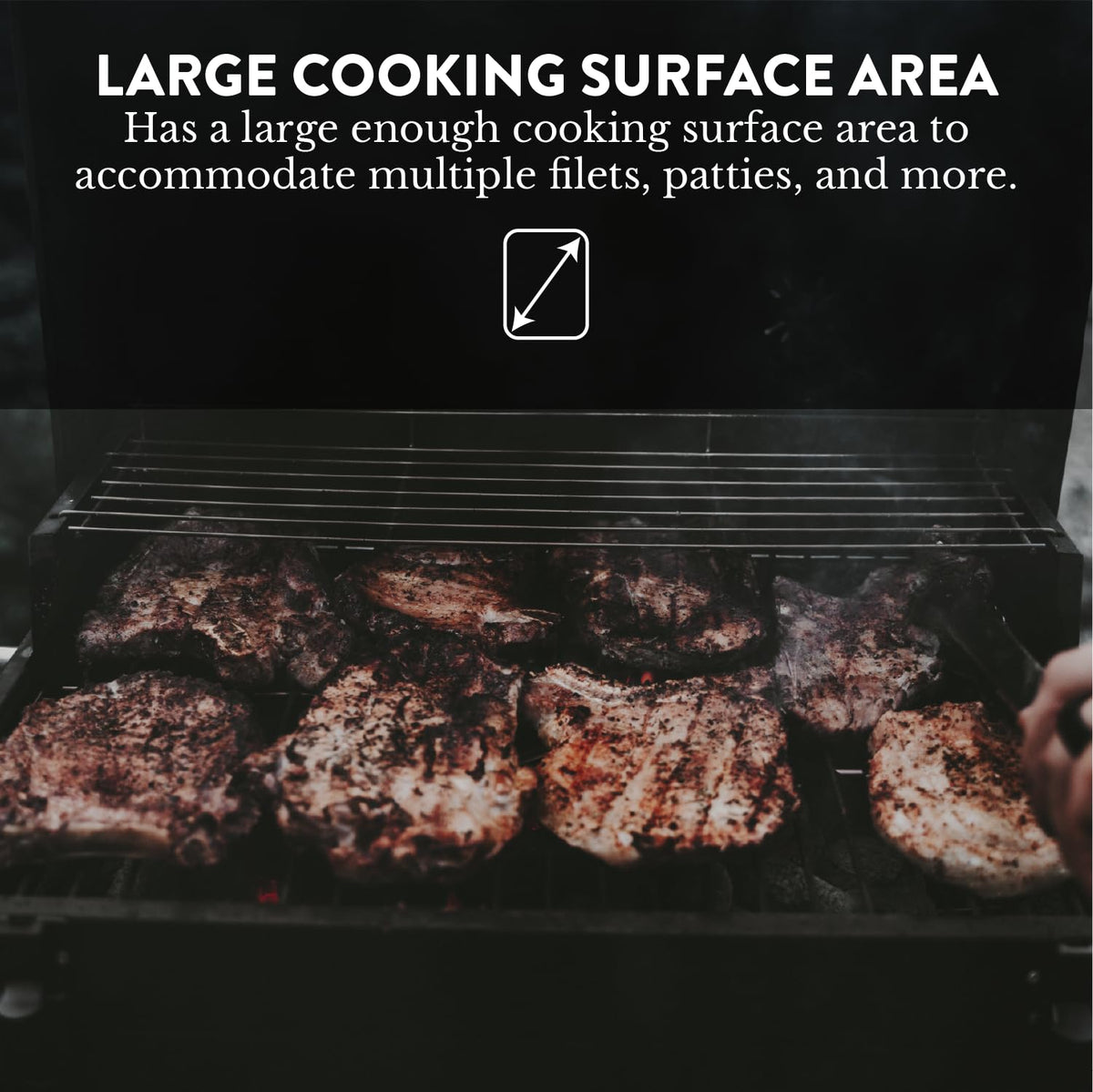 GasOne - Parrilla portátil para barbacoa de mesa, 18 pulgadas, 2 niveles, asas laterales y tapa, parrilla compacta de carbón para picnic y portón trasero