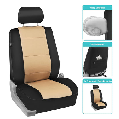 FH Group Juego Completo de Fundas para Asiento FB083BEIGE115, Beige