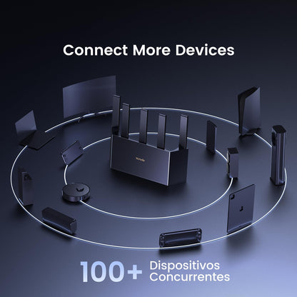 Tenda Router RE3L Pro WiFi 7 BE3600 de Doble Banda – hasta 3.6 Gbps, MLO, 5 Antenas de Alta Ganancia, 3 Puertos Gigabit, VPN, Control Parental, Configuración Fácil por App y NFC