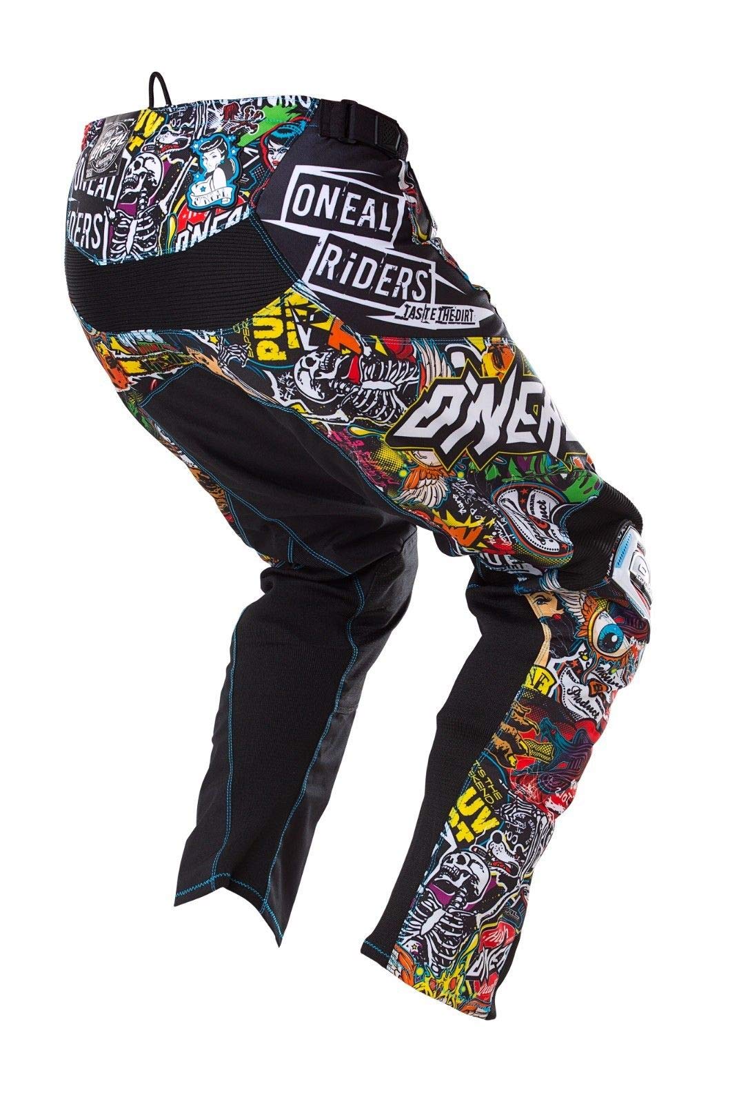 O'NEAL Mayhem Crank - Pantalón para Hombre (Negro/Multicolor, Talla 28)