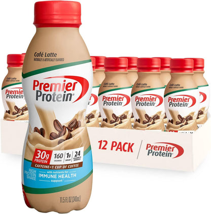 Premier Protein. Licuado de proteína sabor Café. Paquete de 12.