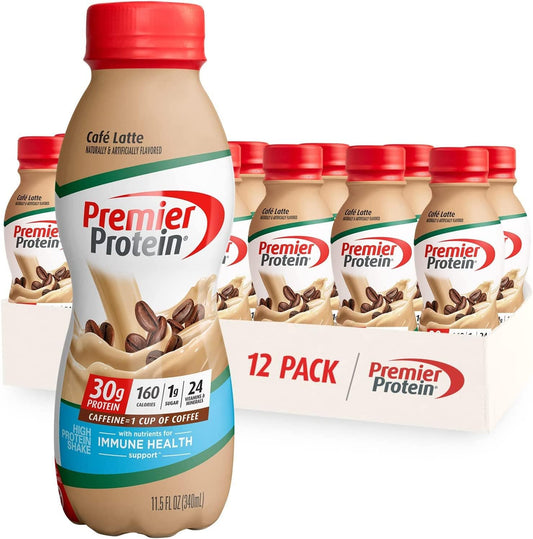 Premier Protein. Licuado de proteína sabor Café. Paquete de 12.