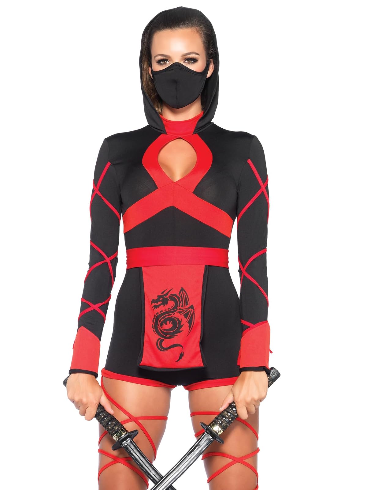 Leg Avenue Oasis - Disfraz de Princesa árabe para Mujer - Chica - Negro - Rojo