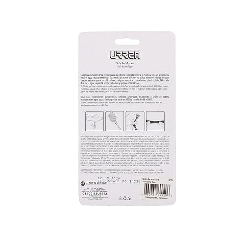 Urrea Herramientas SFTT Cinta de Silicón de Auto Fusión, 1" x 3 m, color Transparente