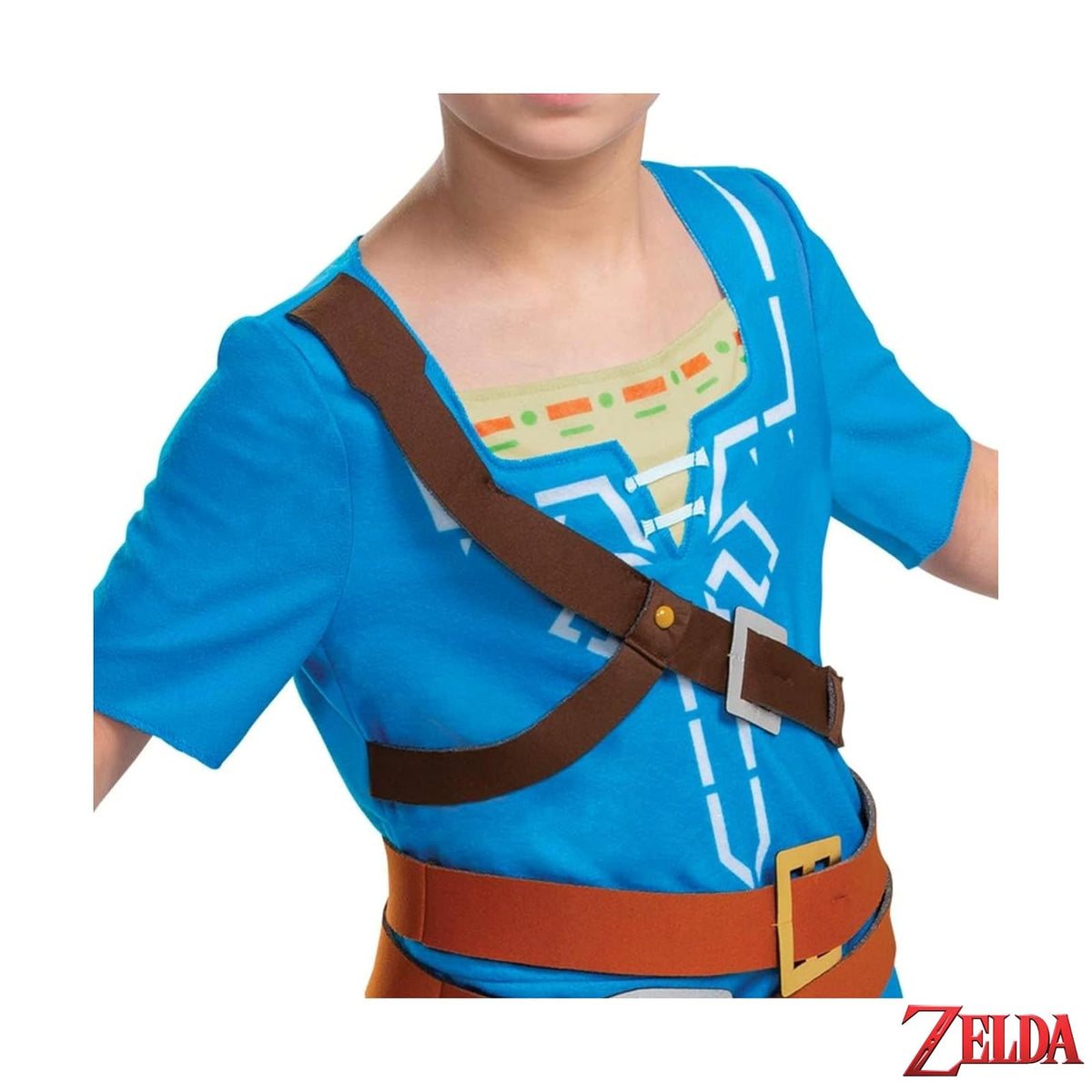 Link Costume for Kids, Official Zelda Breath of the Wild Costume, Classic Child Size
