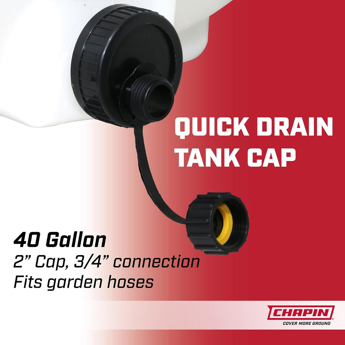 Chapin 98142: Tanque de Almacenamiento de Agua de 40 galones, Tanque de Agua utilitario, Suministro de Agua, para Granjas, acreas, Jardines, huertos, Blanco translúcido