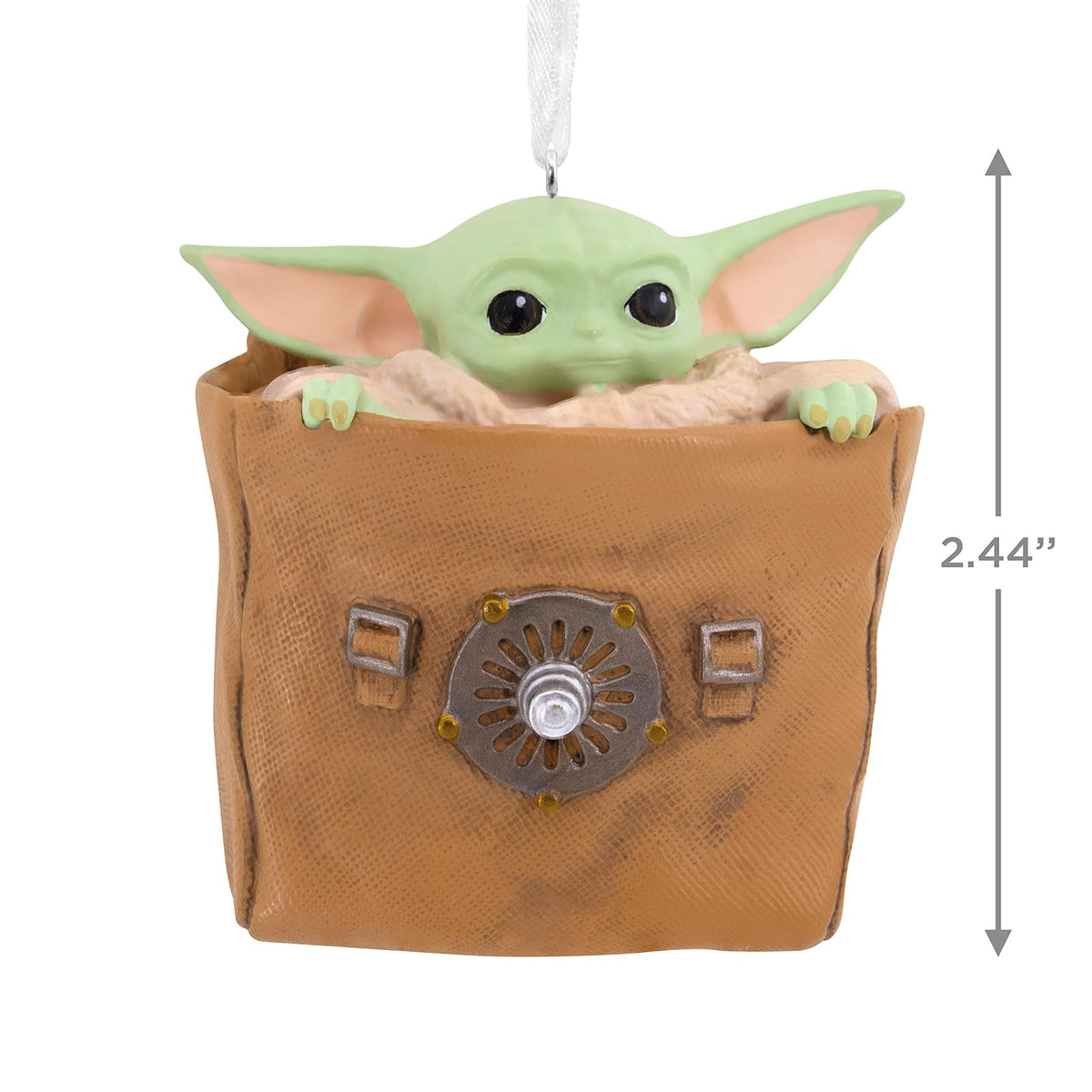 Hallmark Star Wars: The Mandalorian Grogu in Bag - Adorno navideño para el 4 de Mayo