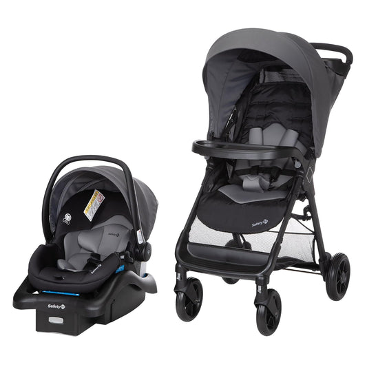Safety 1st Carriola-Sistema de Viaje Smooth Ride LT Monument Gris, con uso desde recién nacido hasta los 22kg, con Portabebé OnBoard FLX