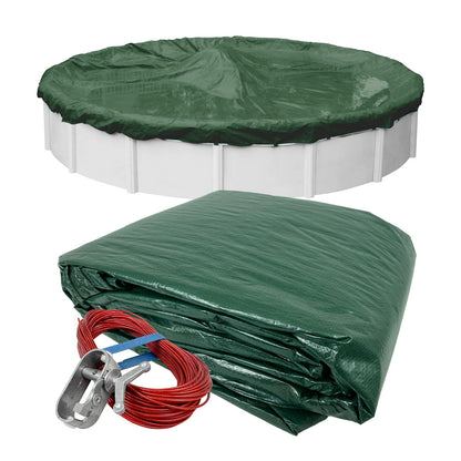 Robelle Cubierta para Alberca de Invierno sobre el Piso - 8' (Redonda) - Verde