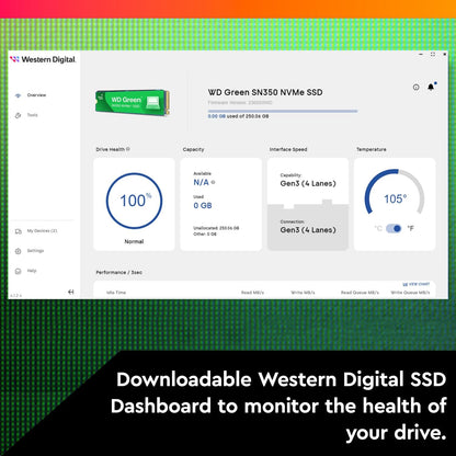 Western Digital Unidad SSD M.2 WD SN350 500GB WDS500G2G0C Green PCIE NVME