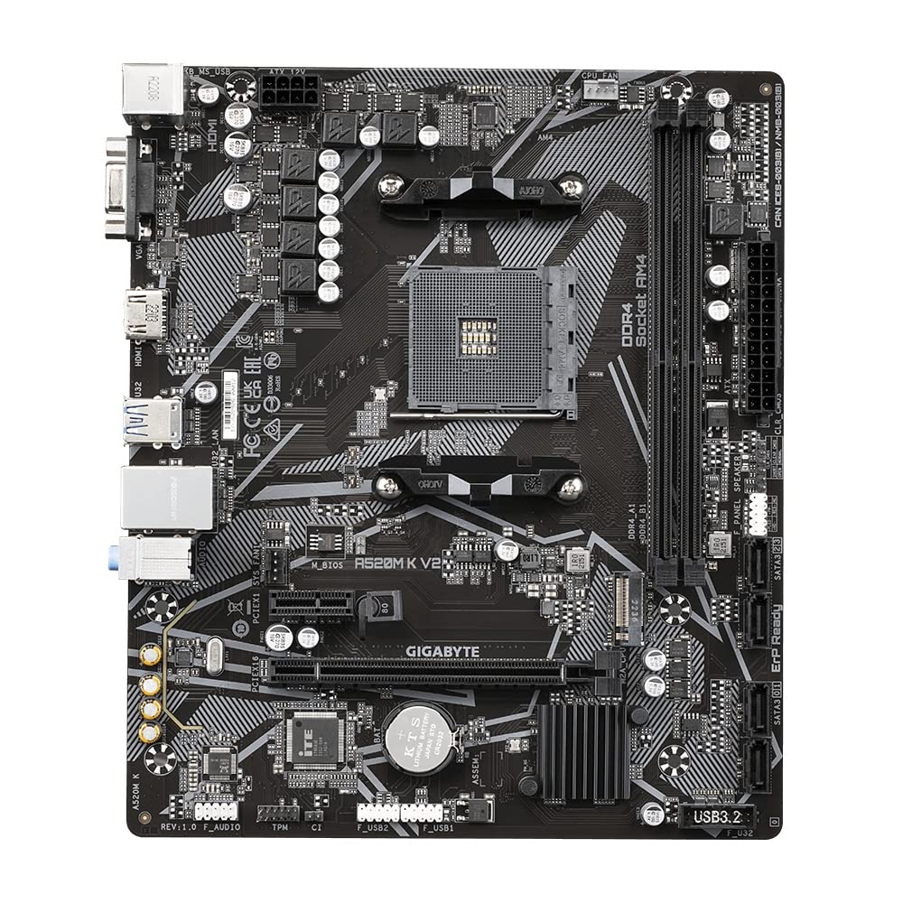 GIGABYTE A520M K V2 Placa Base MicroATX [con chipset AMD A520] MB6136