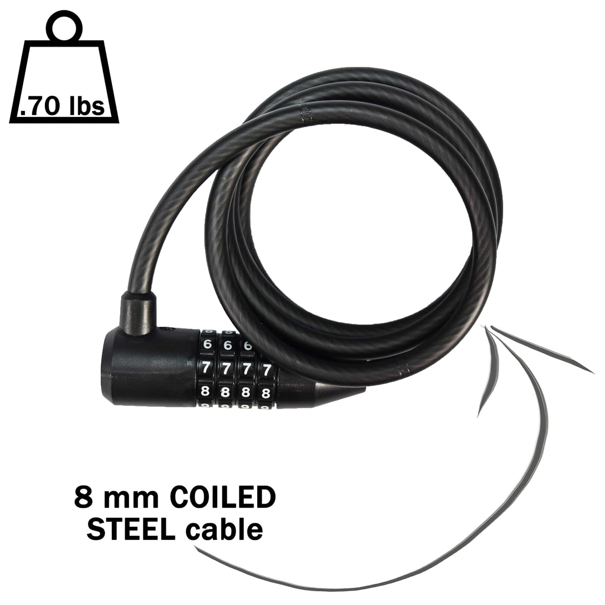 Kryptonite KryptoFlex - Cable de Bloqueo para Bicicleta, 5 pies de Largo, 8 mm de Grosor, Cable de Acero Trenzado antirrobo, Cerradura de Seguridad para Equipos al Aire última intervensión