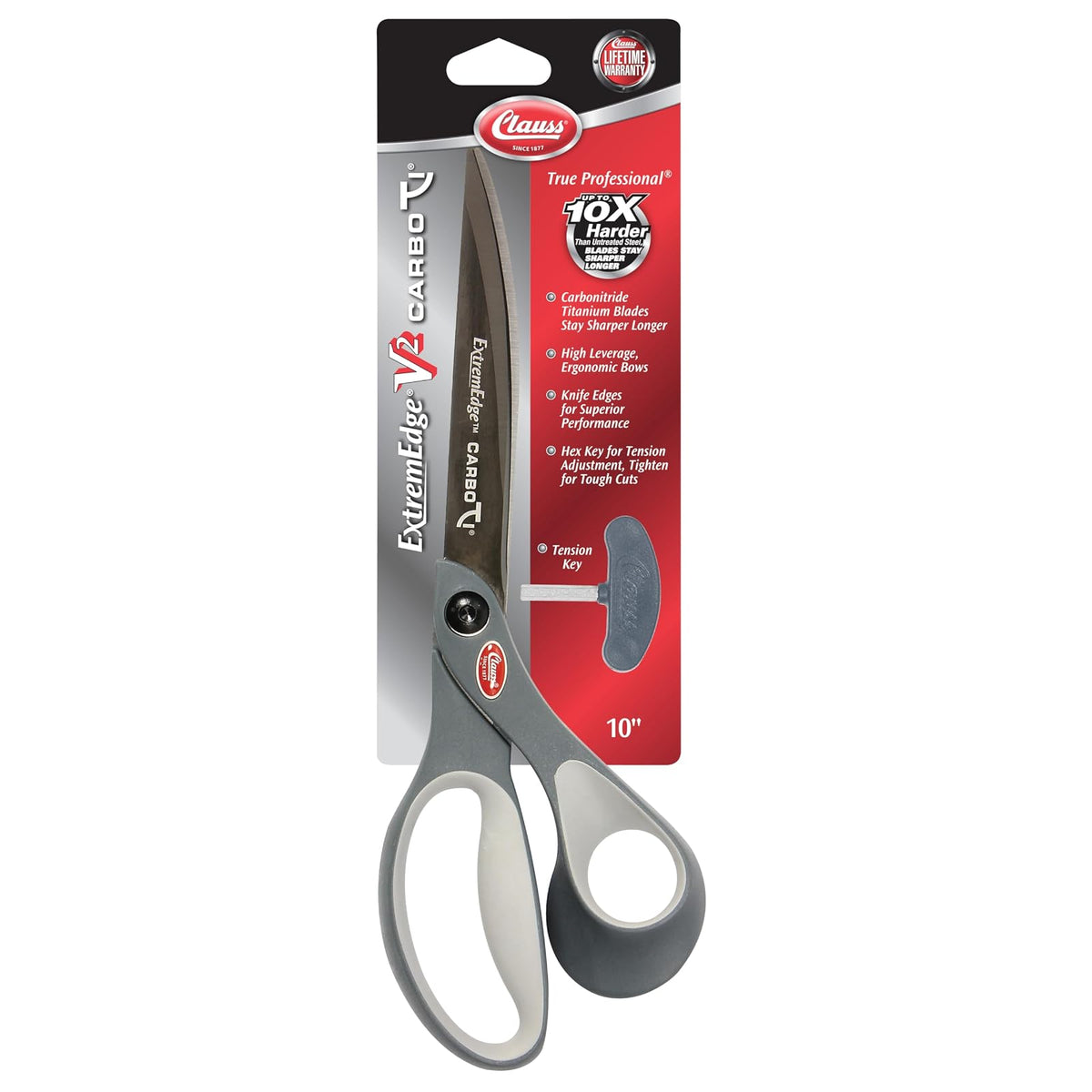 Clauss 18659 Cizalla de titanio Carbonitruro ExtremEdge V2 de 10 pulgadas