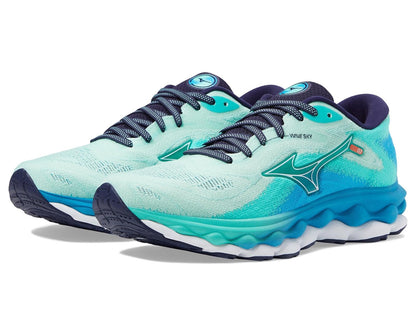 Mizuno Wave Sky 7 - Tenis de Correr para Mujer - 26.0 cm B - Beveled Glass-White