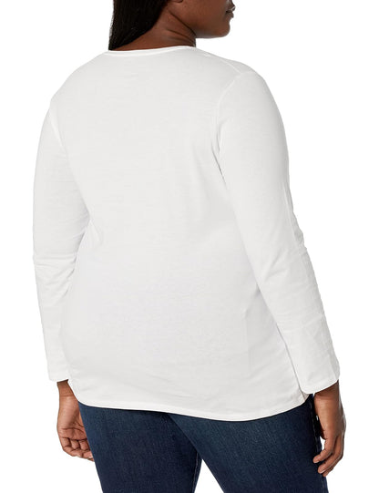 Just My Size Playera de Manga Larga con Cuello en V para Mujer CamisaMujer