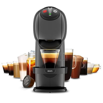 Krups Cafetera Multibebidas Dolce Gusto Genio S Carbón KP240BMX | Máquina de cápsulas, más de 30 bebidas, rápida y compacta
