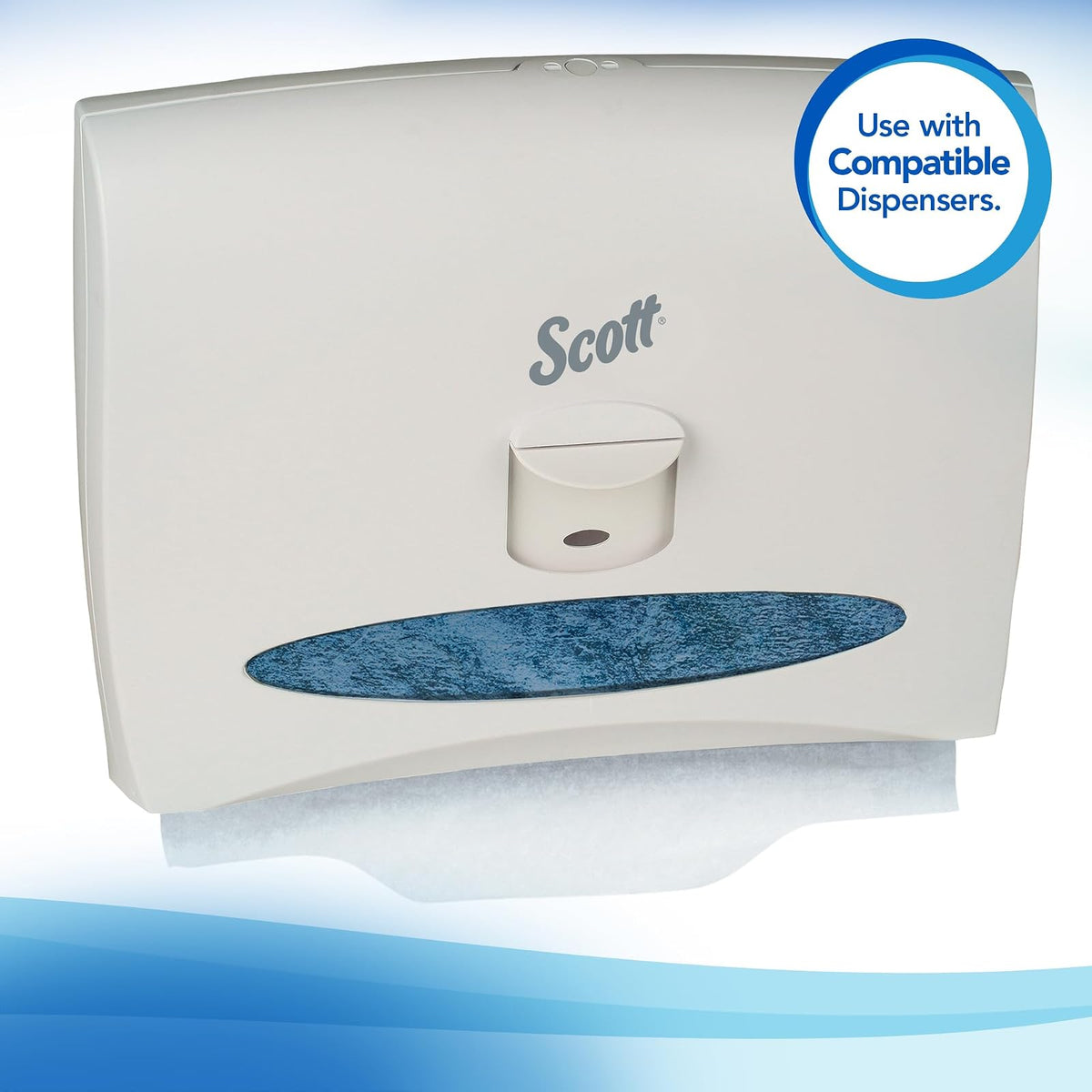 Scott Pro - Funda para asiento de inodoro (07410), color blanco, desechable, 125 fundas/paquete, 24 paquetes/funda