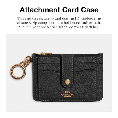 COACH - Funda para tarjeta de fijación, IM/Midnight Navy