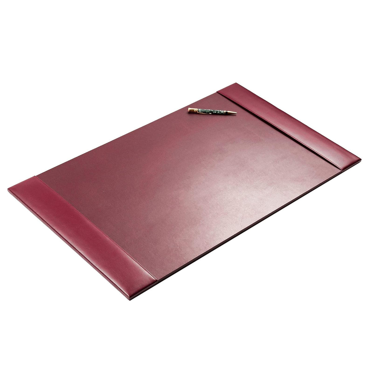 Dacasso Luxury - Almohadilla de computadora de Piel de Color Burdeos de 30 x 18 Pulgadas con rieles Laterales, Protector de Superficie de computadora Acolchado para Escritura