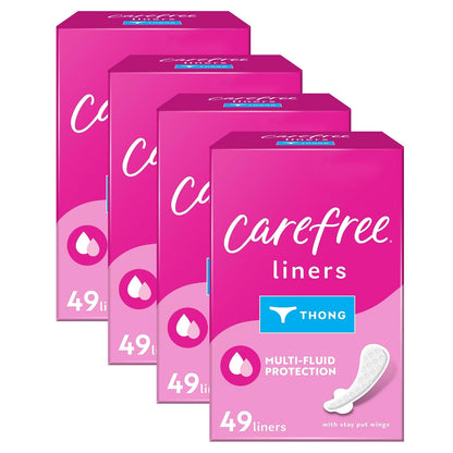 Carefree Thong Liner 196 ct (Pack de 4)