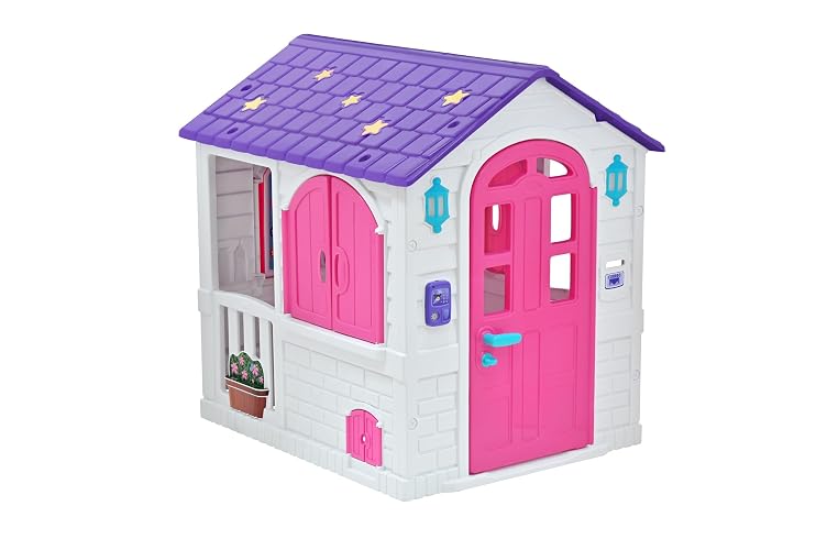 PRINSEL | Casita Infantil de Juegos | Casita y Supermercado para Niñas | Play House 2 en 1 | Rosa | De 2 a 6 Años, Espaciosa, Timbre con Luz y Sonido, Accesorios | Artículos para Niños