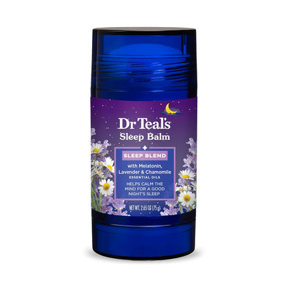 Dr Teal's Skin Care Agent S 2.5oz Blsamo Dormir Melatonina Aceites | 2.5 oz, aceites esenciales, bálsamo corporal, aplicación puntos pulso
