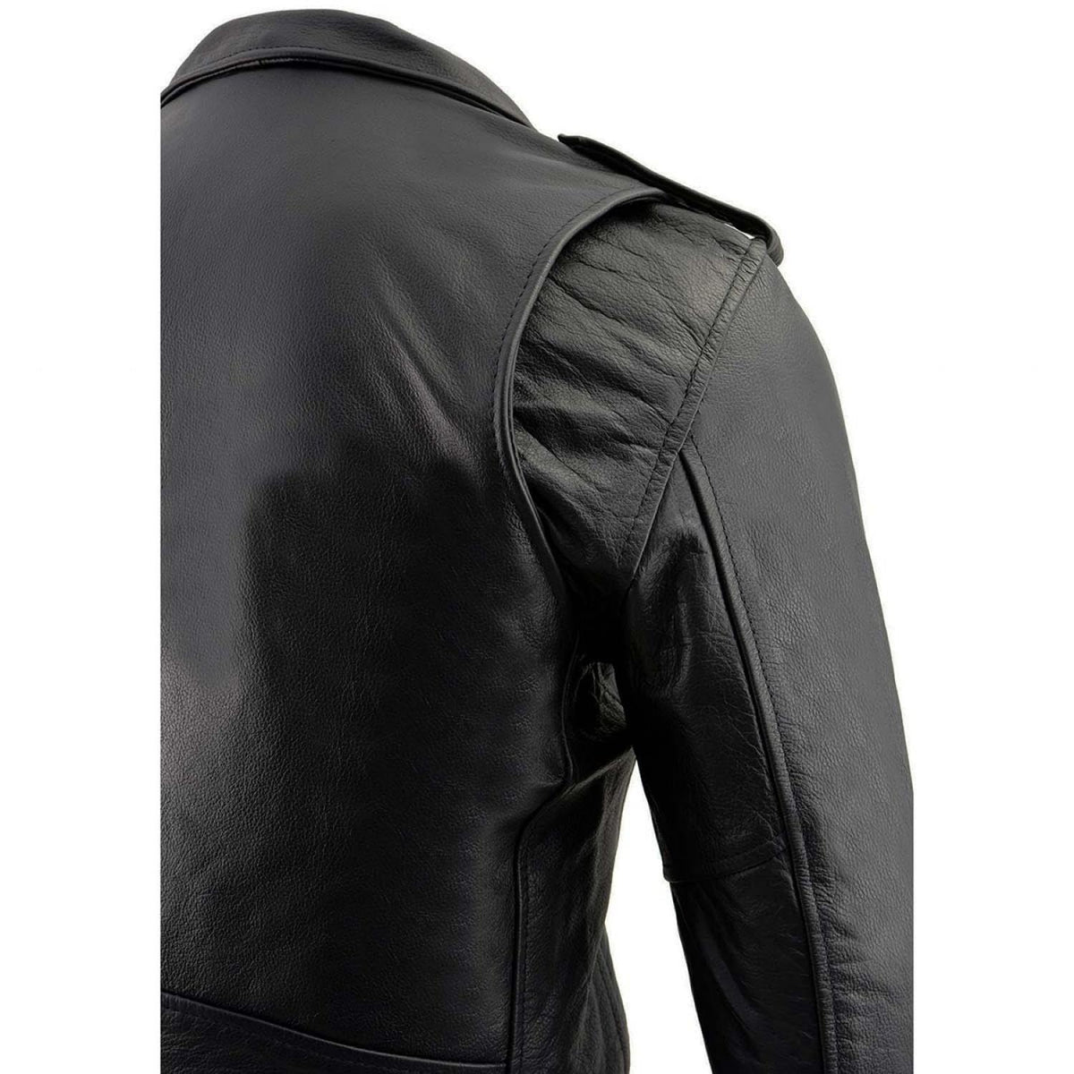 Milwaukee Leather Chamarra de Moto para Hombre, Negro, XL