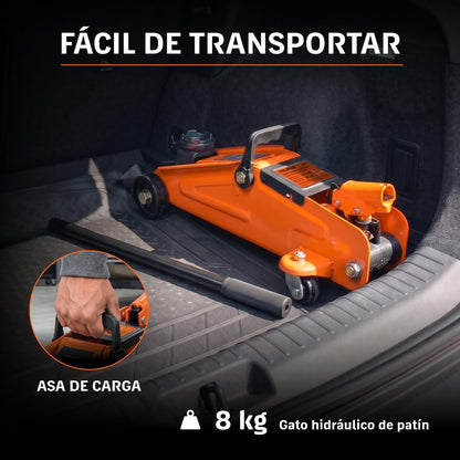 TRUPER Gato de Patín 2 t, Naranja y Negro