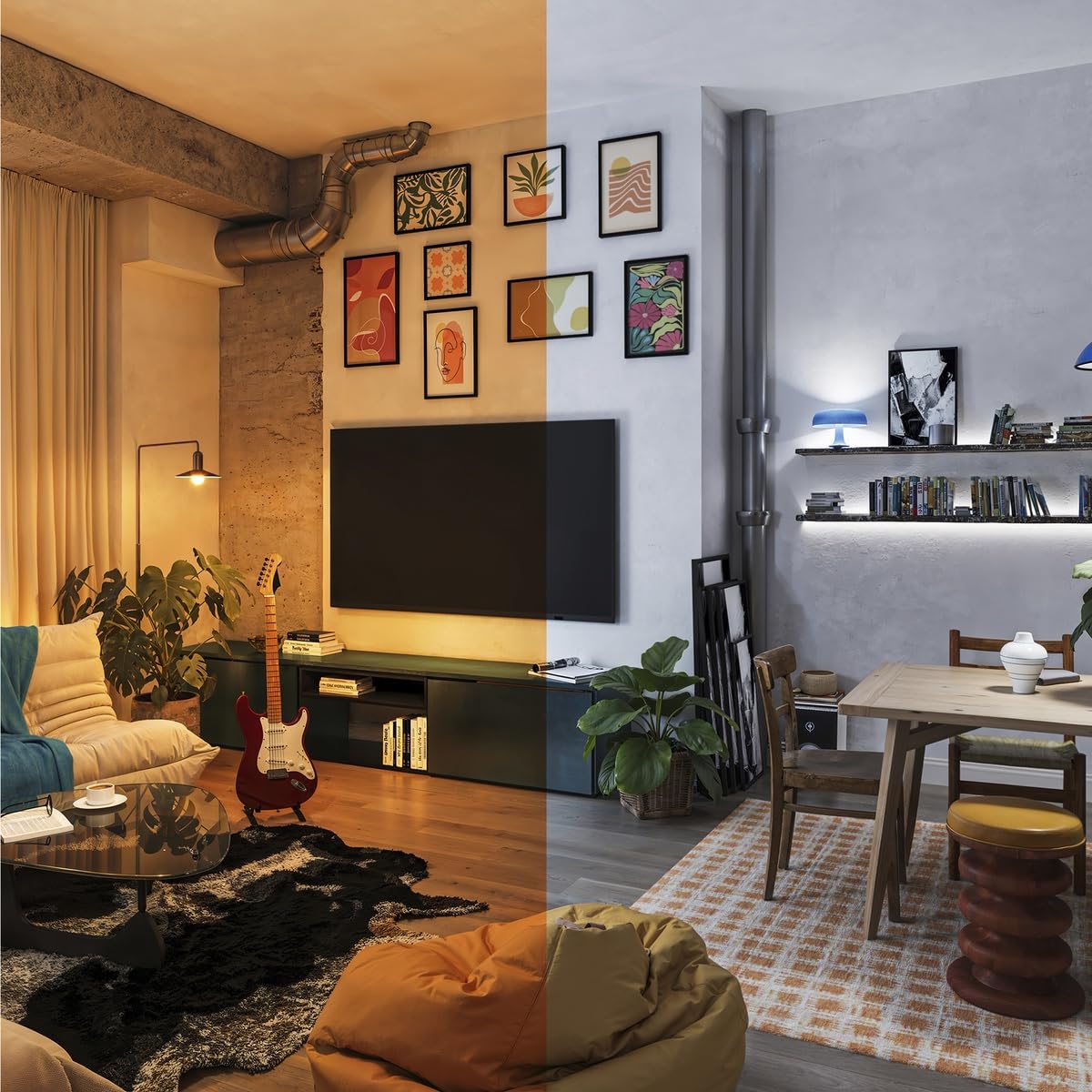 Philips Smart Connected by WiZ Foco A19 Dimeable Luz Cálida a Fría 8.8 W | LED regulable, Luz omnidireccional, Alternativa inteligente