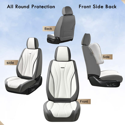 Coverado Fundas de Asiento Delantero, Fundas de Asiento de Piel de Lujo para automóviles, Fundas de Asiento de automóvil, Protector de Asiento de Automóvil, Impermeables, Fundas de Asiento de Automóvil de