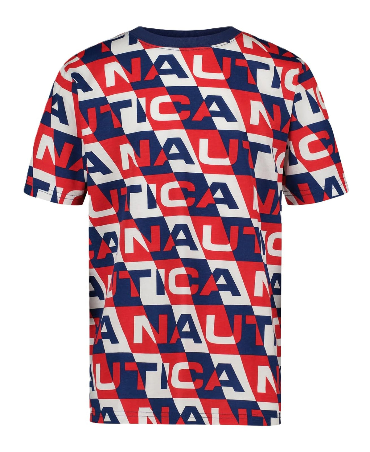 Nautica Playera de Manga Corta con Cuello Redondo para Niño - Block Aop Ski Patrol - 14-16