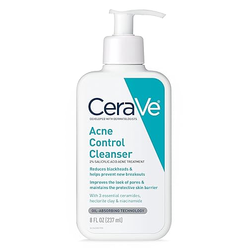 CeraVe | Limpiador Jabón Espuma limpiadora para Acné | Control de Imperfecciones Espinillas | Para pieles grasas y Mixtas | 237 ml