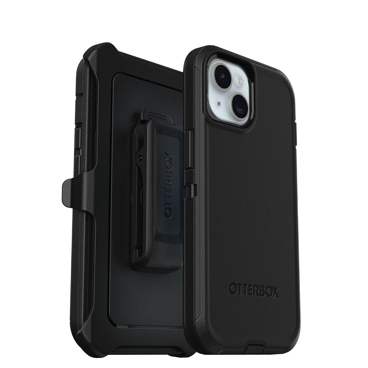 Otterbox Funda para iPhone 15, iPhone 14 Y iPhone 13 Defender Series -, Sin Pantalla, Resistente Y Duradera, con Protección De Puerto, Incluye Soporte De Clip De Funda Negro