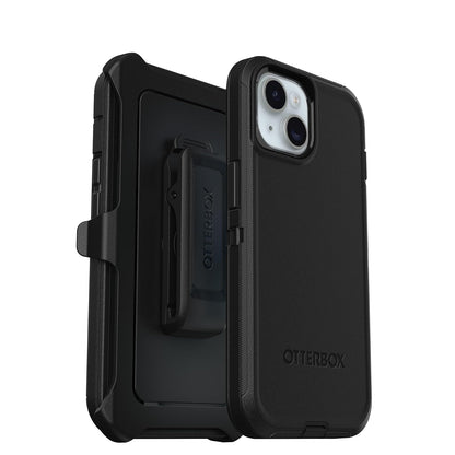 Otterbox Funda para iPhone 15, iPhone 14 Y iPhone 13 Defender Series -, Sin Pantalla, Resistente Y Duradera, con Protección De Puerto, Incluye Soporte De Clip De Funda Negro